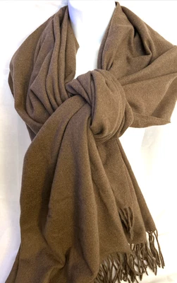 "Hermoso chal envolvente bufanda topo con flecos Minky suave grande rectángulo 74X28""" Foto 1 de 4