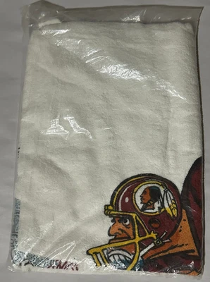 Toalla de playa vintage 1988 Washington Redskins 28" x 56" *NUEVA stock antiguo* Foto 1 de 4