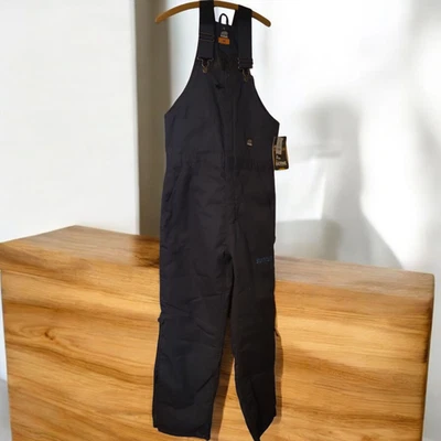 Mono con tirantes aislado Berne para hombre mediano azul marino B414NV ropa de trabajo acolchado forrado Foto 1 de 4