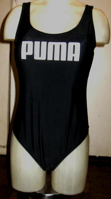 NUEVO CON ETIQUETAS TRAJE DE BAÑO PUMA OPEN SCOOP BACK LOGO DELANTERO NEGRO DE UNA PIEZA Talla LG Foto 1 de 3