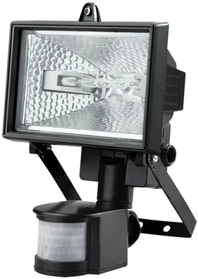 HALOGEN FLOODLIGHT WITH SENSOR PIR OUTDOOR GARDEN LIGHT MOTION ACTIVATED 150W UK - Image 1 of 4