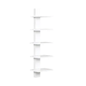 - Mounted Spine Bookshelf, Wall Mounted Shelves, Spine Book Tower (White) - Picture 1 of 7