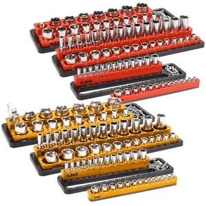 Juego organizador de enchufes magnéticos - Soporte de accionamiento duradero de 1/2, 1/4, 3/8 pulgadas, herramienta... - Imagen 1 de 8