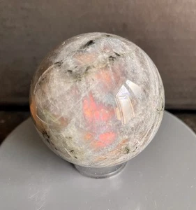 Crystal Labradorite Flash sphere Spiritual Heal Meditate collect 5.9 cm 299g - Picture 1 of 8