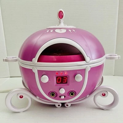 Disney Sing Along Cinderella CD Boom Box Pink No Microphone Tested - Image 1 of 4