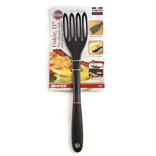 Norpro 1728 Grip-EZ Fiskie 11" – Ultimate Fork & Whisk Combo, Black Foto 1 de 1