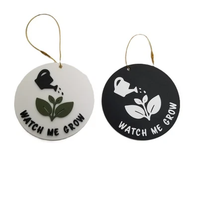 Juego de 2 adornos navideños impresos en 3D Watch Me Grow decoración navideña para padres Foto 1 de 4