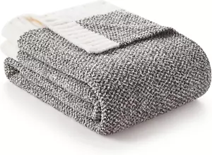 Grey Throw Blankets for Couch, Super Soft Warm Blankets Cozy Knit Fuzzy Plush Li - Picture 1 of 12