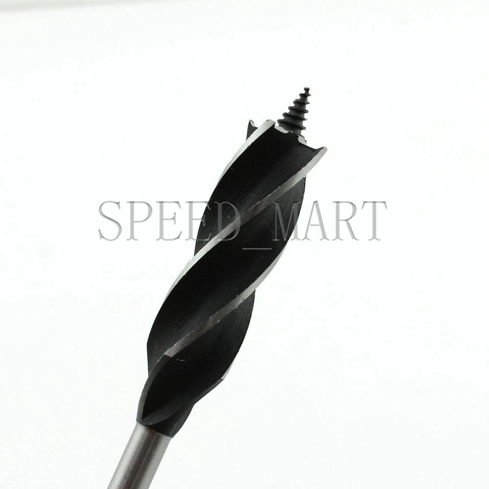 1/4" Hex Shank 17mm Dia Woodworking Quad Fluted Auger Drill Bit 4 Spiral Groove - Image 1 of 1