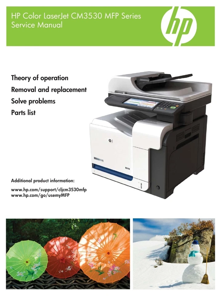 HP Color LaserJet CM3530 Service Manual(Parts & Diagrams) - Image 1 of 1