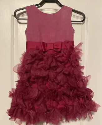 Vestido Neiman Marcus X Target Niñas Marchesa Fucsia Seda Poli Tul Pétalos M 7/8 Foto 1 de 4