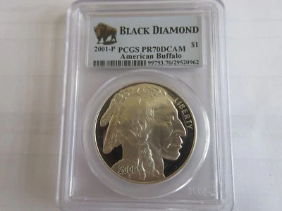 2001-P Black Diamond American Buffalo PCGS PR70DCAM - Image 1 of 4