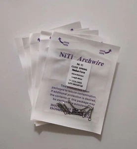 5 Packs Dental Orthodontic Coil Spring 010*6/9/12mm Niti Alloy Closed Medium - Picture 1 of 27