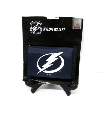 Brand New NHL Tampa Bay Lightning  Full Size Nylon Helmet Logo  Trifold Wallet Cover
