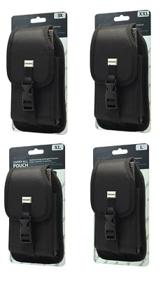 VERTICAL RUGGED CELL PHONE POUCH W/METAL CLIP & BELT LOOP HOLSTER (L/XL/2XL/3XL) - Image 1 of 4