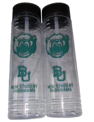 Juego de 2 botellas de plástico deportivas NCAA Baylor Bears nuevos programas estudiantiles (27 OZ) Foto 1 de 2