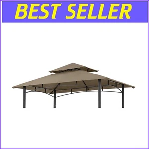 5x8 Outdoor Grill Pavillon Überdachung Ersatz Top - Wasserdicht Khaki Stoff - Bild 1 von 10