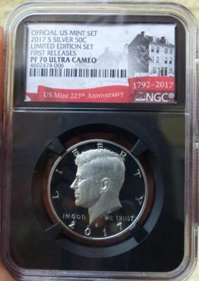2017-S SILVER KENNEDY HALF & ROOSEVELT DIME NGC PROOF 70 ULTRA CAMEO - Image 1 of 4
