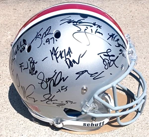 2002 OHIO STATE BUCKEYES Championship Team SIGNED Full Size Helmet JSA LETTER - Picture 1 of 8