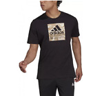 Adidas Men's T-Shirt Camo Logo Black/Alumin Size M