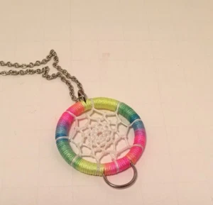  RAINBOW dream Catcher Necklace High Intencity Charm It! Retired? - Picture 1 of 4