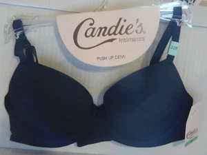 NUOVO REGGISENO PUSHUP CANDIE'S, NERO, 32B, VENDITA AL DETTAGLIO @28.00 (BRA-696) - Foto 1 di 3