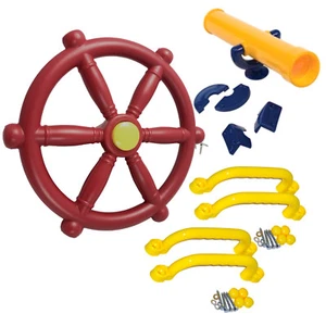 Zubehörset für Spielturm Lenkrad + Fernrohr + 4 Handgriffe Sparset Zubehör Set - Bild 1 von 6