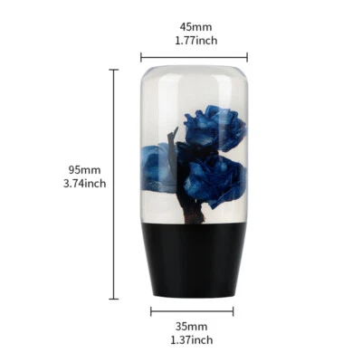 VIP 10CM JDM Clear Real Flowers Manual Gear Stick Shift Knob Lever Shifter - Image 1 of 4