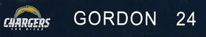 Cletis Gordon Game Used 2007-2008 Chargers Football Locker Name Plate #24 JSU CB - Picture 1 of 12
