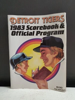 DETROIT TIGERS 9-14-1983 SCORE BOOK OFFICIAL PROGRAM vs Cleveland Indians Scored - Image 1 of 4