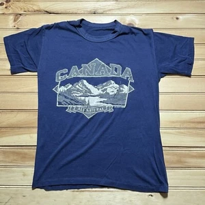 Vintage 80s Canada All Natural Wilderness Faded Thin Single Stitch Shirt - S/M - Picture 1 of 8