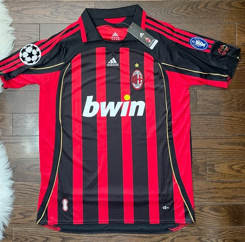 AC Milan Retro 2006-07 KAKA # 22 Soccer Home Jersey - Size XL Men Vintage Cover