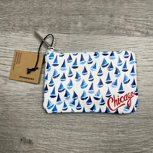 Nuevo 2021 Starbucks Chicago Bolsa para Tarjetas Monedero Llavero Chicago Boats - Imagen 1 de 9