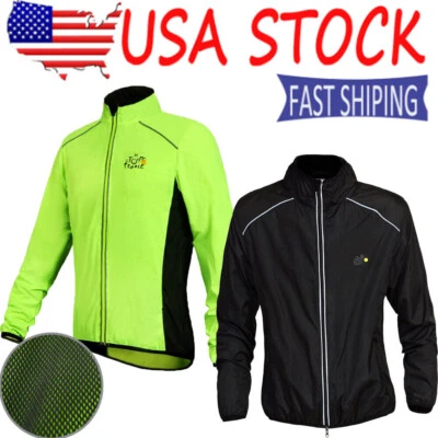 Breathable Cycling Jacket Waterproof Mountain Bicycle Clothe Windbreaker Outdoor - Image 1 of 4