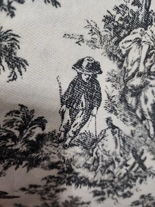 Waverly Home Essentials Decor Fabric Rustic Life Black 100 % Cotton Appx 12 Yds - Picture 1 of 7