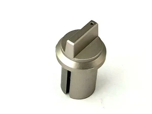 3x Control Knob - Radio - Slim ≈ 11.5mm - Grey, D Shape Fit, 6mm Spindle - NOS - Picture 1 of 4