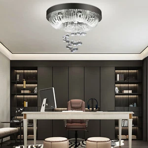 GU10 Modern Crystal Ceiling Lamp Surface Mounted LED Chandelier Lighting Fixture - Picture 1 of 12