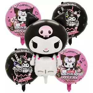 Kuromi Set of 5 Hello Kitty Balloons For Kuromi Kids Birthday Party Balloon - Picture 1 of 4