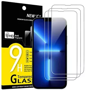 NEU'C 3er-Pack Designed for Phone 14 13 13 Pro (6,1") Displayschutzfolie Temperiert... - Bild 1 von 9