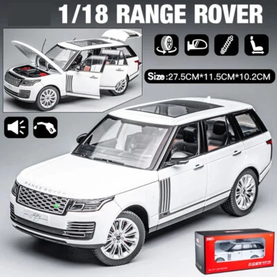 Vehículo diecast 1:18 para Land Rover Range Rover modelo coche juguete luz de sonido regalos Foto 1 de 4