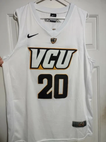 VCU Rams Basketball White #20 Hason Ward Nike Elite Jersey New Adult Size XL Cover
