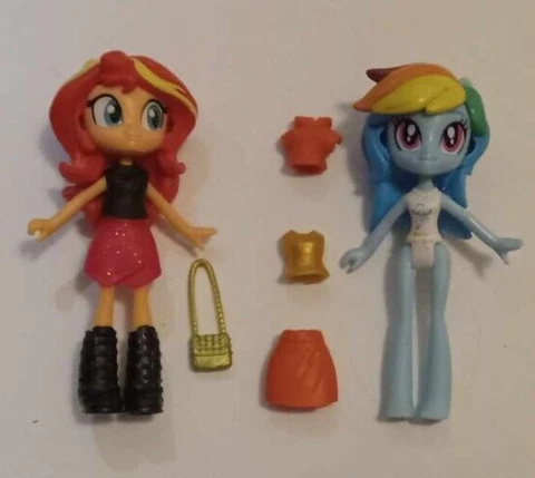 My Little Pony Equestria Girls Mini Sunset Shimmer + Rainbow Dash Doll Figure Cover