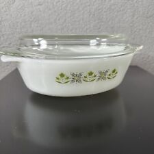 Meadow Green Vintage 1 1/2 QT Anchor Hocking Fire King 8.5" Round Casserole Dish