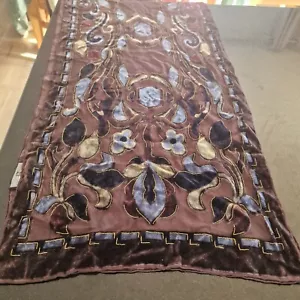Rare Vtg Retired Giorgio Passigatti Italian Silk Velvet Devore Burnout scarf - Picture 1 of 9
