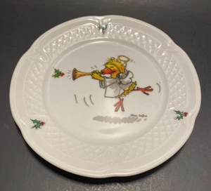 Enesco 1976 Suzys Zoo Duck Angel Halo Trumpet Saucer Japan - Picture 1 of 2