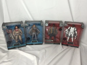 Lotto di 4 Elite Series Star Wars Die Cast Finn FN-2187 Baze Bodhi Rook Org Pack - Foto 1 di 11