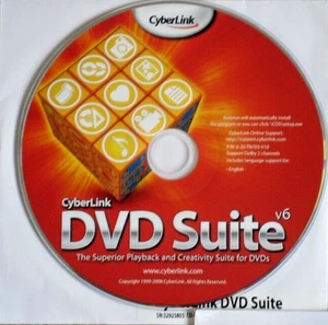 CyberLink DVD Suite 6 neuf + numéro de série copie CD/DVD Windows 7,10,11 courrier gratuit - Photo 1/15