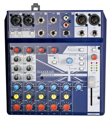 Soundcraft Notepad-8FX 8-Channel Podcast Mixer Podcasting Interface, USB+Effects - Image 1 of 4