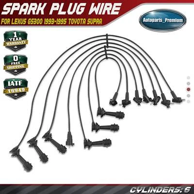 7x Juegos de cables de bujía para Lexus GS300 1993-1997 SC300 92-97 Toyota Supra 3,0 L Foto 1 de 4