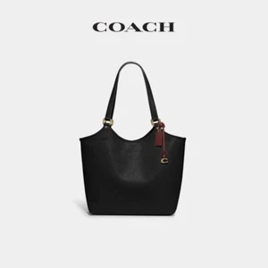 COACH Day Tote Bag Zip Pouch included Black C6337 Outlet NEW - Picture 1 of 12